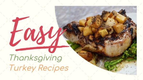turkey, recipes, food, Happy Thanksgiving Youtube Thumbnail Template