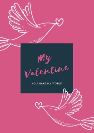 happy valentine, valentines day, festival, Magpie Valentine Day Flyer Template