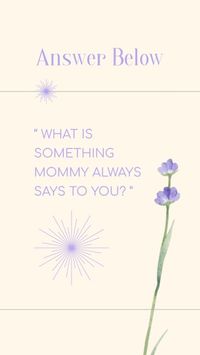 mothers day, mother day, event, Light Yellow And Purple Illustration Mother's Day Q&A Instagram Story Template