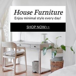 minimalist, less is more, promotion, House Furniture Sale Instagram Ad Template
