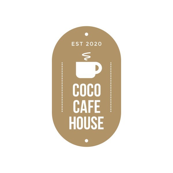 Brown Cafe House Logo Logo