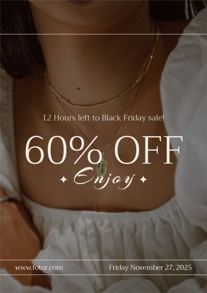Black Friday Branding  Accessory Promotion Discount Poster