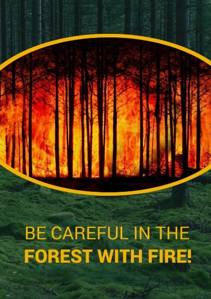Be Careful In Forest With Fire Poster