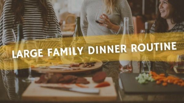 gala, summer, party, Large Family Dinner Routine Youtube Thumbnail Template