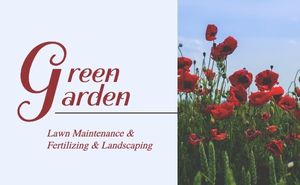 garden designer, gardener, farm, Green Gardening Service Business Card Template