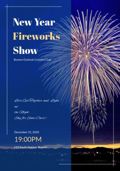 New Year Fireworks Show Poster