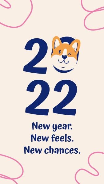 puppy, cute, dog, White New Year Quote Instagram Story Template