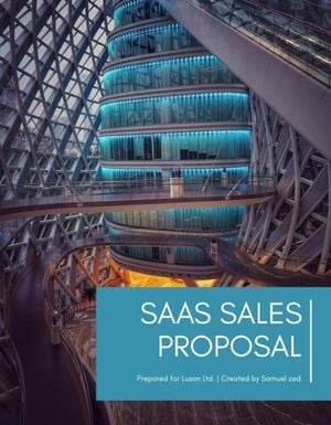 绿色简单 SAAS 销售建议 提案项目