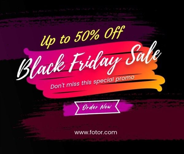 Red Black Friday Sale Special Promo Facebook Post