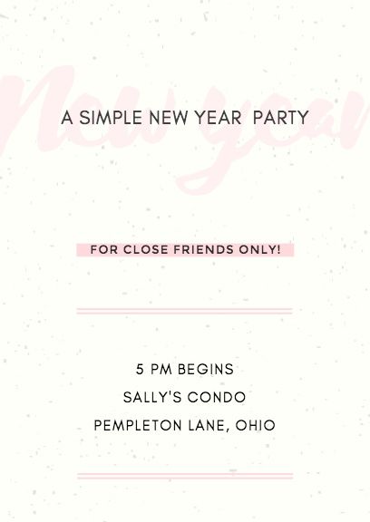 happy new year, new years, festival, New Year Party Invitation Template