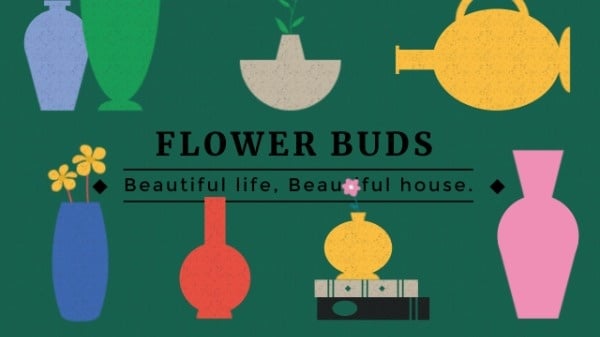 緑の花瓶店のバナー YouTubeチャンネルアート