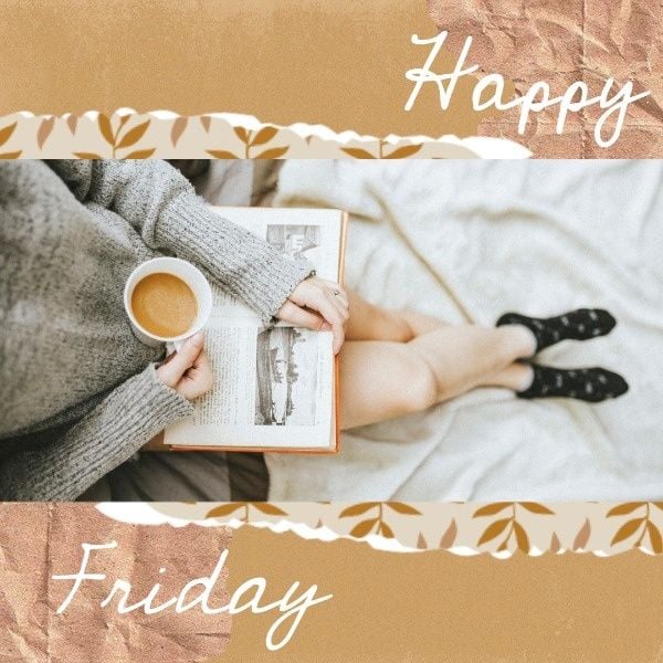 chill, holiday, sns, Happy Friday Life Share Post Instagram Post Template