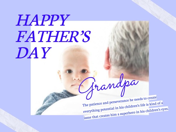 Purple Happy Fathers Day Card