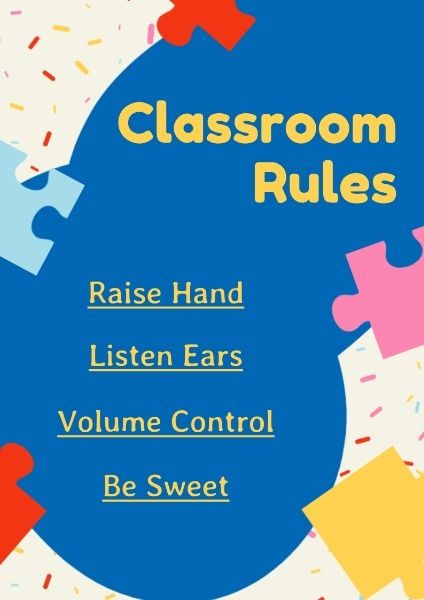 教室のルール ポスター