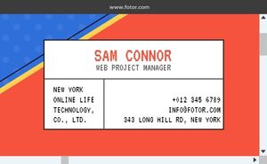 webpage, page, net, Web Project Manager Business Card Template