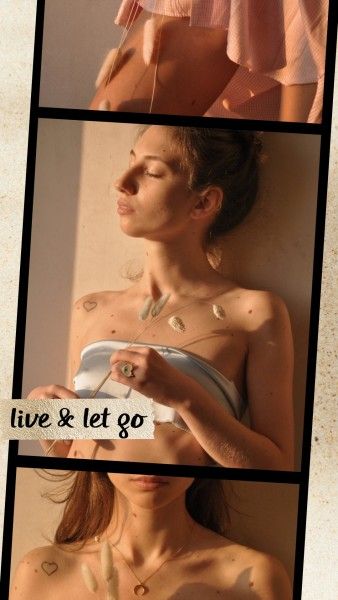 woman, girl, life, Simple Live And Let Go Instagram Story Template