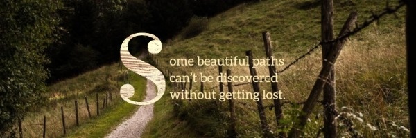 Mountain Path Inspirational Quote Twitter Cover