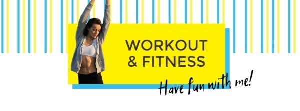 fitness, training, exercise, Simple Workout Facebook Cover Template