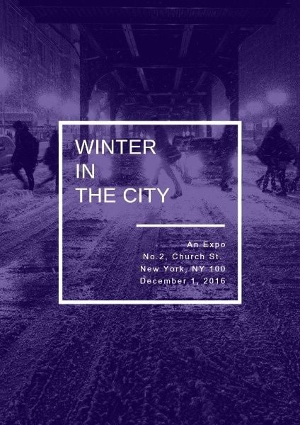 season, exhibition, winter in the city, Cool Winter City Expo Flyer Template