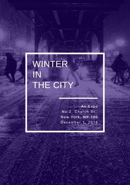 凉爽的冬季城市博览会 宣传单