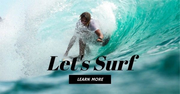 advertisement, ads, sport, Green Simple Online Surf Club Facebook Ad Medium Template
