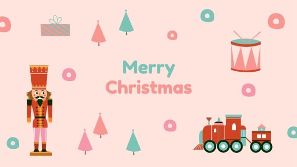 Pink Cute Merry Christmas Background Wallpaper
