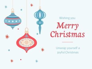 シンプルなイラストメリークリスマス メッセージカード