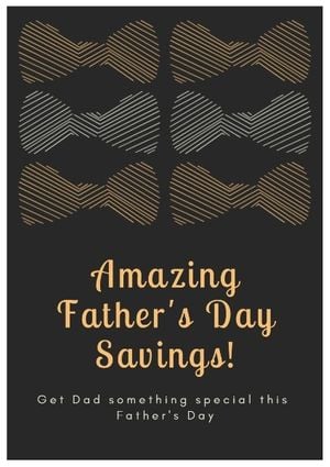 father's day, dad, sale, Necktie Father Day Saving Flyer Template