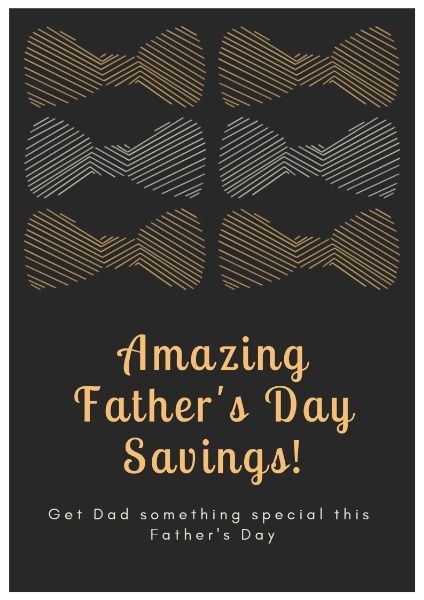 father's day, dad, sale, Necktie Father Day Saving Flyer Template