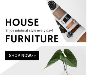 home decoration, sale, promotion, House Furniture Medium Rectangle Template