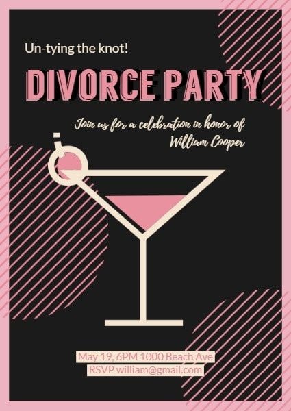 event, parties, events, Divorce Party Invitation Template