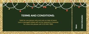 festival, holiday, celebrate, Green Merry Christmas Show Ticket Template