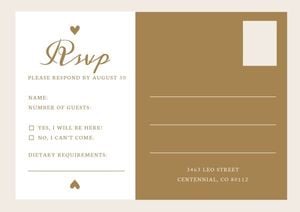 save the date, couple, event, Warm Wedding Ceremony Postcard Template