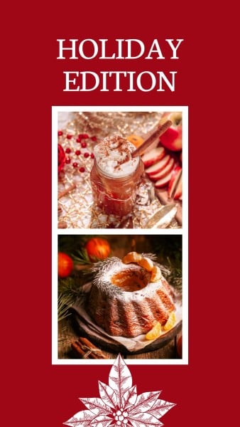 Red Christmas Dessert Recipe Instagram Story