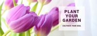 nature, floriculture, covers, Purple Tulips Facebook Cover Template