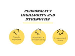 marketing, specialist, business, Yellow Resume Personal Profile Presentation 4:3 Template