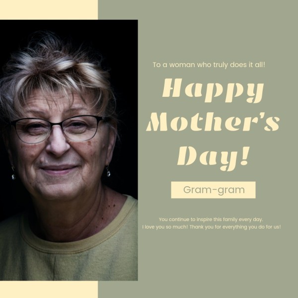 Green Happy Mother's Day Instagram Post