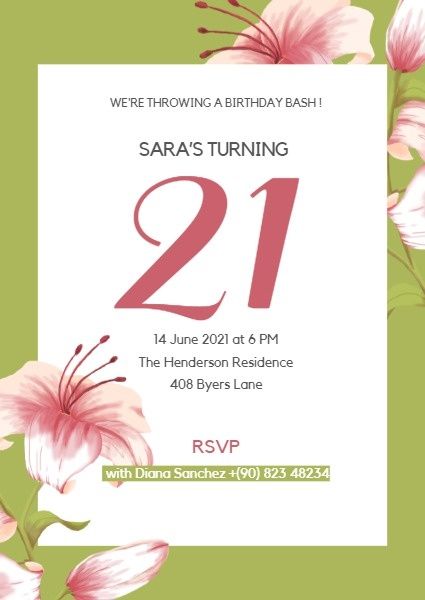 anniversary, dinner, gathering, 24th Birthday Party Invitation Template