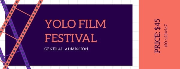 Entrada de cine púrpura