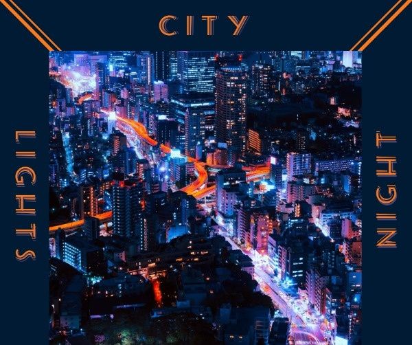 City Night Lights Scene Facebook Post