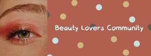 make up, cosmetics, commercial, Brown Dot Beauty Lover's Community  Facebook Cover Template