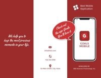 business, promotion, sale, Red Mobile Phone App Introduction Brochure Template