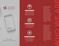 business, promotion, sale, Red Mobile Phone App Introduction Brochure Template