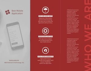 Red Mobile Phone App Introduction Brochure