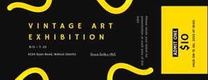 design, event, life, Art Exhibition Ticket Template