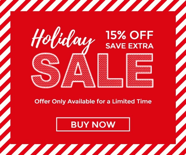 Red Christmas Sale Banner Ads Large Rectangle