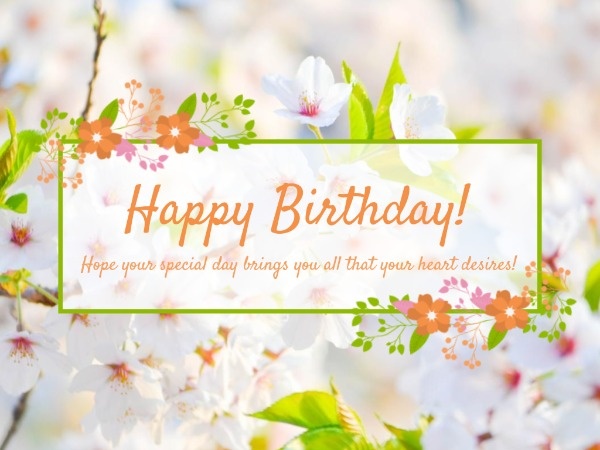 Happy Birthday Wishes Greeting Card Card