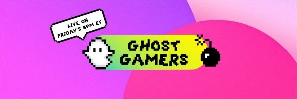 games, ghosts, bombs, Gradient Game Youtube Cover Twitter Cover Template
