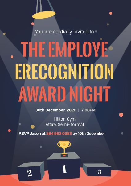 Employee Recognition Award Night Invitation