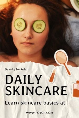 daily skincare, beauty, writing, Spa Center Skincare Blog Pinterest Post Template